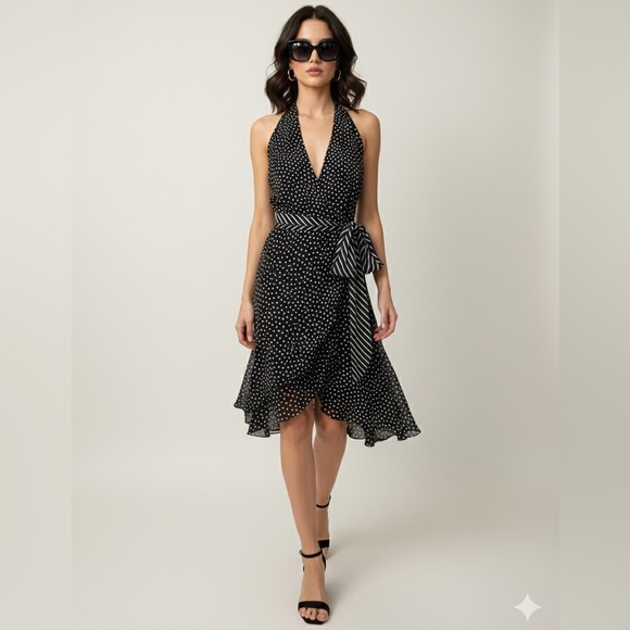 Escada Dresses & Skirts - ESCADA 100% Silk Polka Dot Wrap Dress Y2K Vintage Size Eur 36